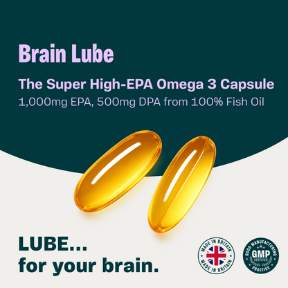 Brain Lube: High-EPA Omega 3 for Focus