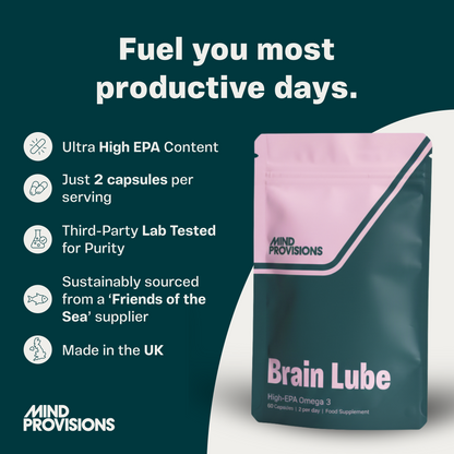Brain Lube: High-EPA Omega 3 for Focus